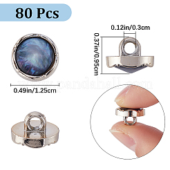 80穴樹脂シャンクボタン1個  absのプラスチックパーツ  半円  ブラック  12.5x9.5mm  穴：3mm&nbsp;BUTT-GF0003-53