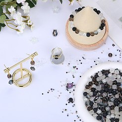 ガラスビーズ  ラウンド＆ヒトデ＆フィッシュ＆ロンデル  混合スタイル  ブラック  2.5~14x2.5~13.5x2~8.5mm  穴：1~1.4mm  約200~300個/袋  2袋/箱&nbsp;GLAA-SZ0001-94D