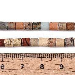 天然寿山石ビーズ連売り  コラム  4~4.5x4.5~5mm  穴：1mm  約88~91個/連  15.16~15.35''（38.5~39センチメートル）&nbsp;G-T141-92B