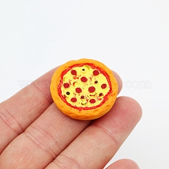ミニレジンピザ  模造食品  紙箱付き  ドールハウスの装飾  オレンジ  35x35x7mm&nbsp;MIMO-PW0003-154