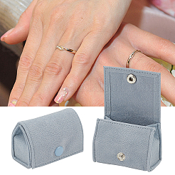 ベルベット梱包ボタンバッグ  ジュエリーポーチ  ピアス用  ブレスレット  ペンダント  スレートブルー  3.2x5.9x4cm&nbsp;ABAG-WH0040-15