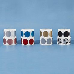 フィルムのパスワードステッカーを塗ったスクラッチ  DIYスクレイピングアワードカード  フラットラウンド  ミスティローズ  25mm  300PCS /ロール&nbsp;DIY-WH0184-42C