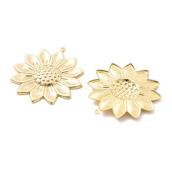 真鍮チャーム  カドミウムフリー＆ニッケルフリー＆鉛フリー  花  18KGP本金メッキ  38x35x3mm  穴：1.2mm&nbsp;KK-B134-01G