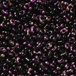 塗装ガラスシードビーズスプレー  ピーナッツ  蘭  4~5x2~2.5x2~2.5mm  穴：0.8~0.9mm  約8500個/ポンド&nbsp;SEED-F005-08A-02