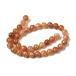 天然石ホワイトジェイドビーズ連売り  染め  ラウンド  チョコレート  10~10.5mm  穴：1mm  約37個/連  14.69~15''（37.3~38.1センチメートル）&nbsp;G-H348-10mm-10