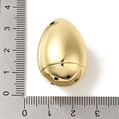 ラックメッキ真鍮チャーム  カドミウムフリー＆鉛フリー  長持ちメッキ  卵  18KGP本金メッキ  30x21mm  穴：1.5mmと2mm&nbsp;KK-P267-12G