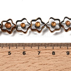 電気メッキ透明ガラスビーズ連売り  スター  カラフル  10.5x11x4mm  穴：0.6mm  約39個/連  15.75''（40センチメートル）&nbsp;GL-CBA98F0-09B