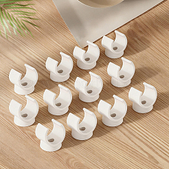 PVC プラスチック U フック ホルダー  タロンクランプパイプサポート  ホワイト  30x30x25mm  穴：6mm&nbsp;FIND-GF0009-70A