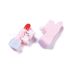 不透明でかわいい動物樹脂デコデンカボション  ミックスカラー  兎  16x8x7mm&nbsp;RESI-B024-02C