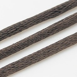 ナイロンラテイルサテンコード  ビーズストリング  中国の結び目  ジュエリー作り  ココナッツブラウン  2mm  約50ヤード/ロール（150フィート/ロール）&nbsp;X-NWIR-A003-03
