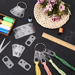 アクリル刺繍糸オーガナイザー40個  鉄ルーズリーフブックバインダーヒンジリング2個付き。  長方形  60x29x1.8mm&nbsp;DIY-CP0013-93B