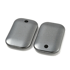 電気メッキ合成非磁性ヘマタイトペンダント  長方形チャーム  原色  34x21.5x5mm  穴：2.8mm&nbsp;G-C136-05H