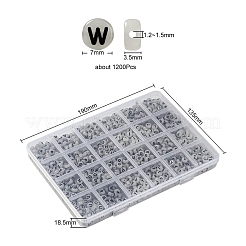 27 スタイル フラット ラウンド ブラック レター & ハート アクリル蓄光ビーズ  ミックスカラー  約1200個/箱&nbsp;SACR-YW0001-37
