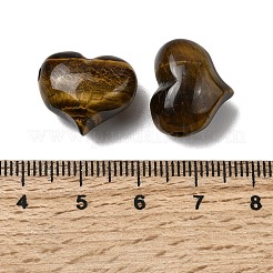 天然石タイガーアイビーズ  チャンキーハート  14~14.5x17~17.5x10.5~11mm  穴：1~1.4mm&nbsp;G-M423-01G