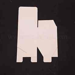 折り畳み式の創造的な紙箱  クラフトギフトボックス  正方形  ホワイト  8x8x8cm&nbsp;CON-WH0090-02C