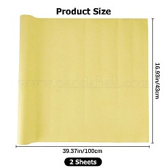 ベルベットコーティングされた製本紙  DIYのブックカバーに  ギフト用の箱  きいろ  1000x430x0.2mm&nbsp;DIY-WH0033-32D