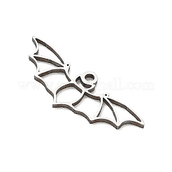 ハロウィン 201 ステンレス ペンダント  コウモリのチャーム  ステンレス鋼色  9.5x25x1mm  穴：1.6mm&nbsp;SA-CBA6FBD-13P