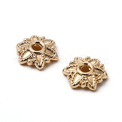 真鍮製ビーズキャップ  6花びら  長持ちする  花  14KGP本金メッキ  7mm&nbsp;KK-WH0035-52
