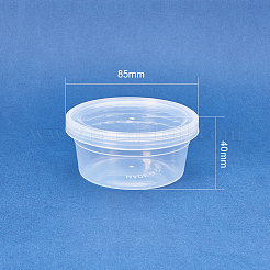 カラムプラスチックビーズコンテナ  透明  85x40mm  24個/セット&nbsp;CON-BC0003-04