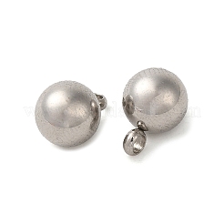 ステンレススチールチャーム201個  ボールチャーム  ステンレス鋼色  10x7mm  穴：2mm&nbsp;STAS-A093-02E-P-1