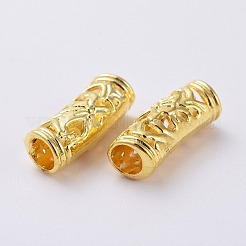 合金チューブビーズ  ゴールドカラー  19x6mm  穴：4mm&nbsp;PALLOY-F133-17G