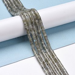 天然石ラブラドライトビーズ連売り  フラットラウンド  4x2mm  穴：1mm  約169個/連  14.96''（38センチメートル）&nbsp;G-P468-16