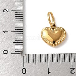 304ステンレススチールチャーム  丸カン付き  イオンプレーティング（ip）  ハートチャーム  14KGP本金メッキ  10.5x11x2.5mm  穴：5x2.5mm&nbsp;STAS-G352-07G