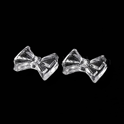 透明なアクリルビーズ  蝶結び  透明  9x12x4mm  穴：1.6mm  約2381個/500g&nbsp;OACR-M011-14