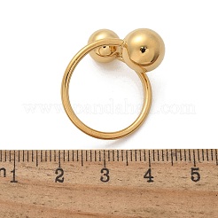 女性用304ステンレススチールラウンドカフリング  ゴールドカラー  内径：19mm&nbsp;RJEW-A063-01E-G