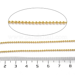 304ステンレススチールボールチェーン  ハンダ付け  スプールで  イオンプレーティング（ip）  18KGP本金メッキ  1.5mm  約32.81フィート（10m）/ロール&nbsp;CHS-R020-05G-02