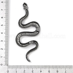 合金ジュエリーアクセサリー  ヘビ  ガンメタ色  26.5x32.5x4mm&nbsp;LS-PALLOY-R156-02B