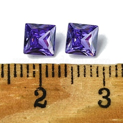 キュービックジルコニアカボション  ポイントバック  正方形  スレートブルー  8x8x4mm&nbsp;ZIRC-P116-01B-11