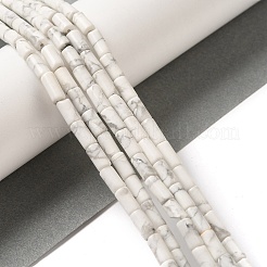 天然石ハウライトビーズ連売り  コラム  8x4mm  穴：0.7mm  約48個/連  37.5cm&nbsp;G-B091-A17-01