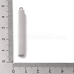 変色しない304ステンレススチールペンダント  長方形のチャーム  ステンレス鋼色  43x5x5mm  穴：2.2mm&nbsp;STAS-K270-18P