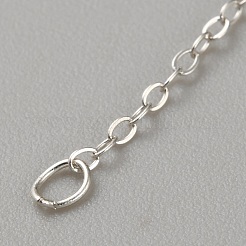 925スターリングシルバーチェーンエクステンダー  丸カン付き  銀  30mm&nbsp;FIND-WH0162-21A-01