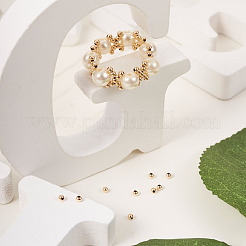 真鍮ビーズ  ラウンド  14KGP本金メッキ  2x2mm  穴：0.8mm&nbsp;FIND-TAC0010-67A