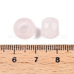 天然石ローズクォーツビーズ  大穴ビーズ  ロンデル  10~10.5x7.5~9mm  穴：5mm&nbsp;X-G-T092-10mm-18