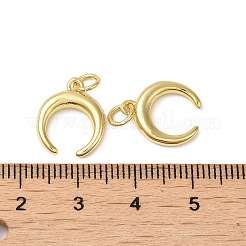 ラックメッキ真鍮チャーム  鉛フリー＆カドミウムフリー  ムーン  18KGP本金メッキ  14x12x2.5mm&nbsp;KK-M271-06G
