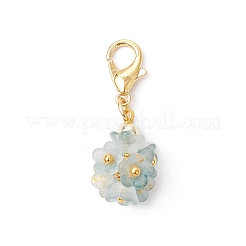 アクリルペンダントの装飾  亜鉛合金カニカン付き  花  ミックスカラー  30.5mm  12個/セット&nbsp;HJEW-JM03448