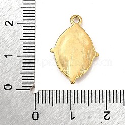 304ステンレスペンダント  エナメル  楕円形の星とナザールボンジュウのチャーム  イオンプレーティング（ip）  ゴールドカラー  21.5x14x2mm  穴：1.6mm&nbsp;STAS-Z135-01G