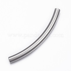 変色しにくい304ステンレススチールチューブビーズ  ステンレス鋼色  60x5mm  穴：3mm&nbsp;STAS-G137-28P
