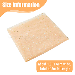 星柄ナイロンメッシュ生地  ドレス衣装の装飾用  ナバホホワイト  160~168x0.02cm  3m / pc&nbsp;DIY-WH0569-01B