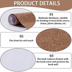 DIY 模造リネン生地  ペーパーバック付き  製本用  ベルベットボックス作り  シエナ  300x1300mm&nbsp;SENE-WH0003-37A-32