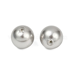 シェルパールビーズ  グレードA  ラウンド  片穴  銀  12mm  穴：1.2mm&nbsp;BSHE-XCP0001-46A