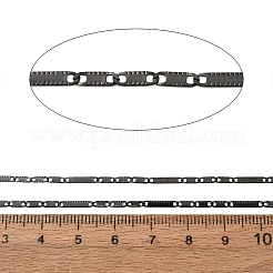 304ステンレススチールチェーン  イオンプレーティング（ip）  溶接されていない  リンクチェーン  ブラック  5.5~10x2x0.2mm&nbsp;CHS-P007-30B