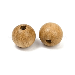 天然木のビーズ  染色されていない  ラウンド  ダークチソウ  11.5~12mm  穴：2mm&nbsp;WOOD-C019-12mm-01