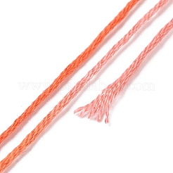 10かせ 6層ポリエステル刺繍フロス  クロスステッチの糸  セグメント染め  トマト  0.5mm  約8.75ヤード（8m）/かせ&nbsp;OCOR-K006-A35