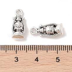 灯油ランプチベットスタイル合金チャーム  アンティークシルバー  16x8x7mm  穴：2mm&nbsp;PALLOY-P077-01