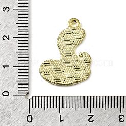 ゴールデン合金エナメルペンダントメッキ  動物チャーム  ヘビ  23x17x1.5mm  穴：1.8mm&nbsp;ENAM-L049-01G-11