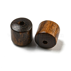 白檀ビーズ  バレル  染色されていない  サドルブラウン  8x8mm  穴：1.8mm  約1370個/500g&nbsp;WOOD-K007-04A-04